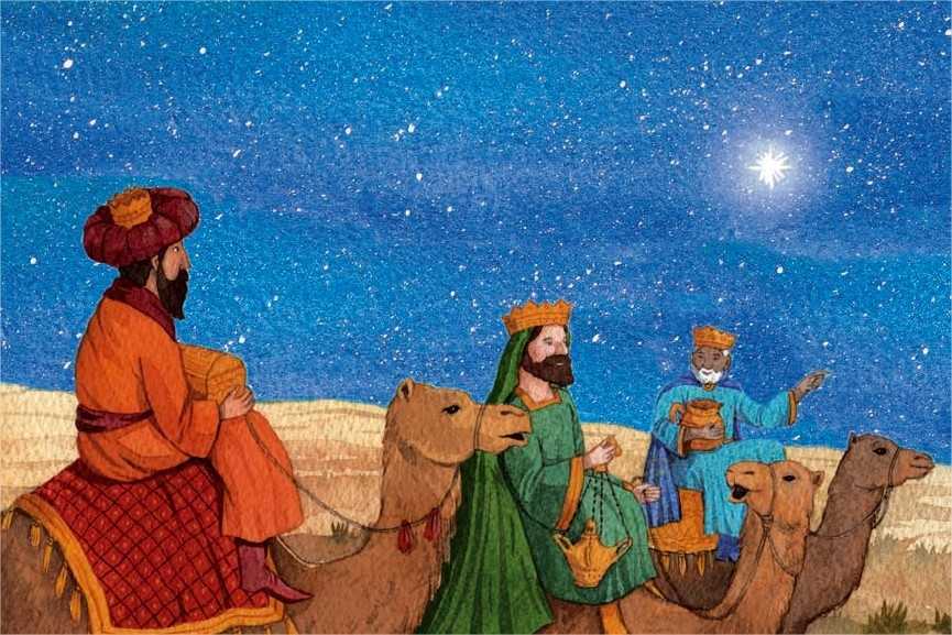 10 cartes doubles nuit de Noël - Les cadeaux des rois mages