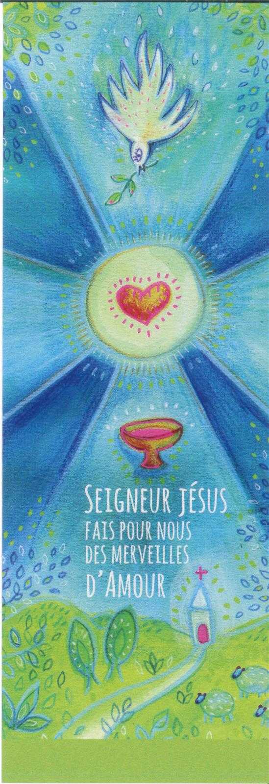 Lot de 25 Signets Seigneur Jésus fais pour nous des merveilles d'amour