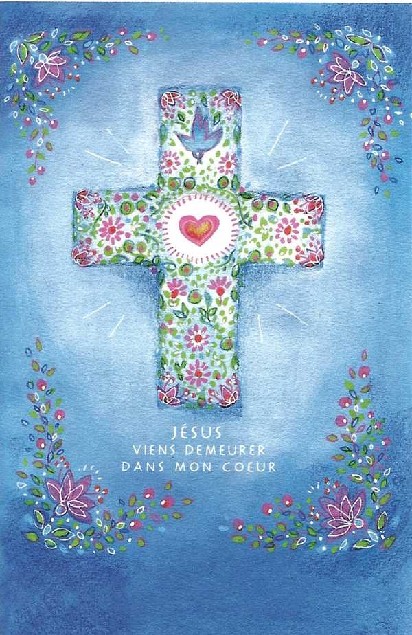 Lot de 25 images Jésus viens demeurer dans mon coeur.