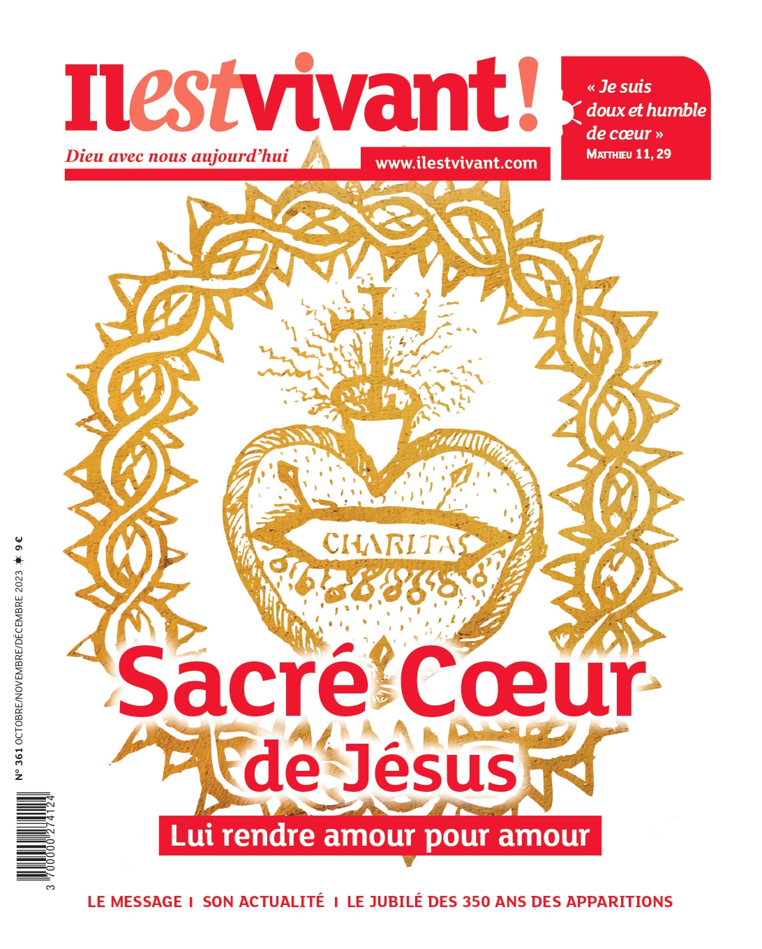 N°361 - le Sacré-coeur, 350 ans des apparitions VF - Octobre/Novembre/Décembre 2023