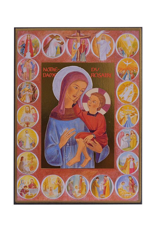 Notre Dame du Rosaire - Icône classique 22x18,1 cm - 602.74