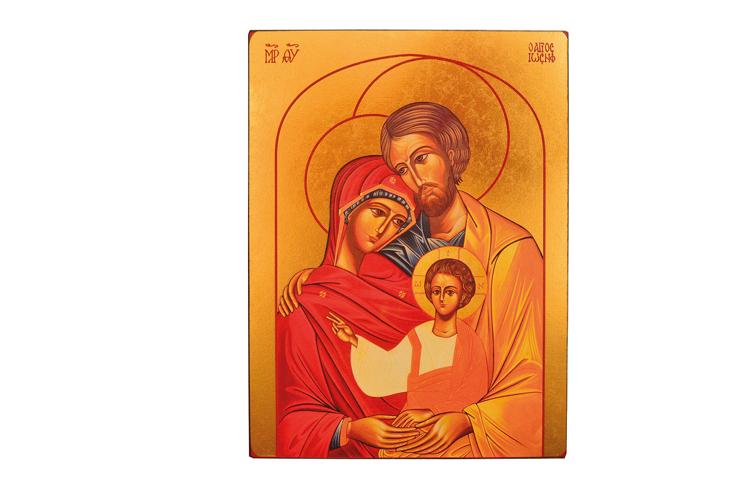 La Sainte Famille - Icône dorée à la feuille 27x19,5 cm - 153.68
