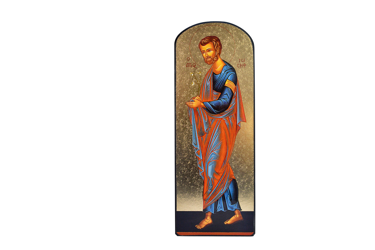 Saint Joseph aux lys - Icône dorée à la feuille 24x9,6 cm - 874.67