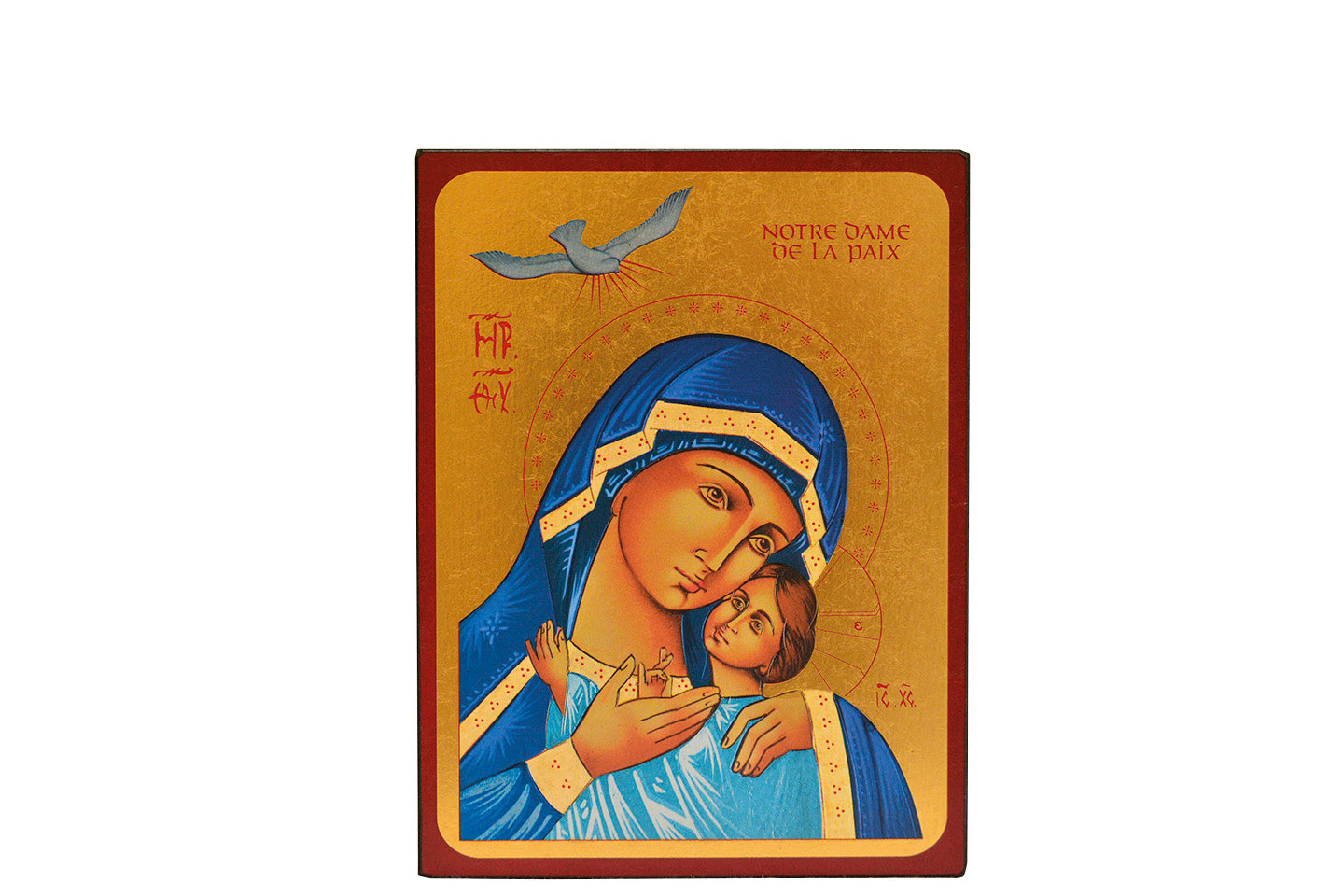 Notre Dame de la Paix - Icône dorée à la feuille 19,8x14,9 cm - 321.67