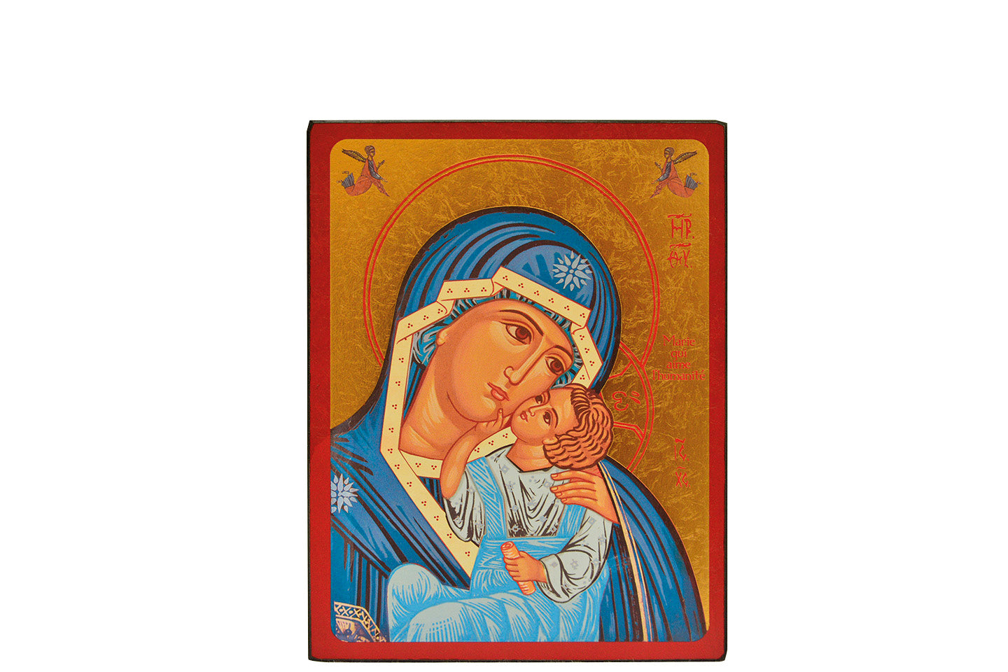 Marie qui aime l'humanité - Icône dorée à la feuille 19,4x14,9 cm - 235.67