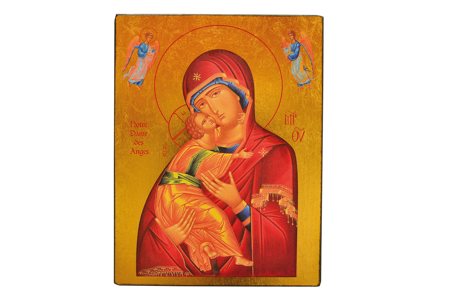 Notre Dame des Anges - Icône dorée à la feuille 12,9x11,8 cm - 305.64