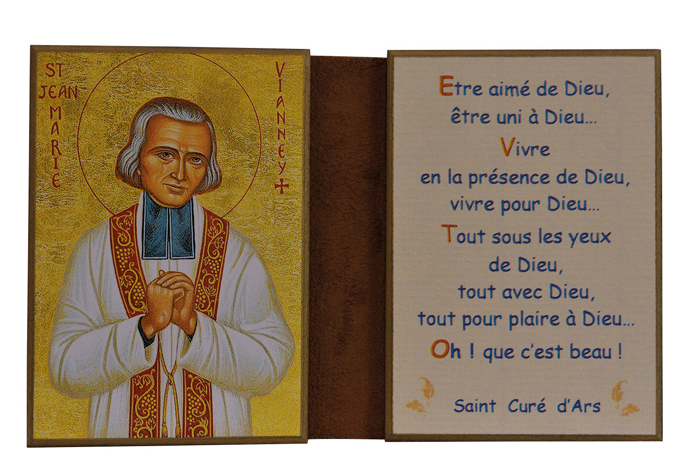Saint Curé d'Ars - Diptyque 13x19 cm - 492.F6