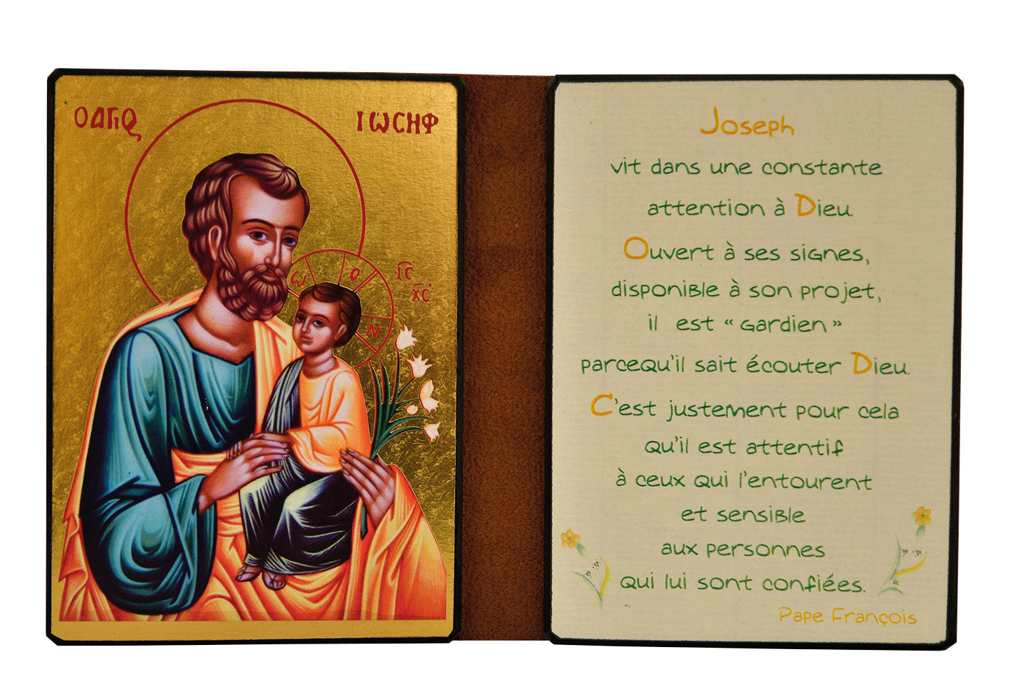 Saint Joseph à l'Enfant - Diptyque 13x19 cm - 128.F9