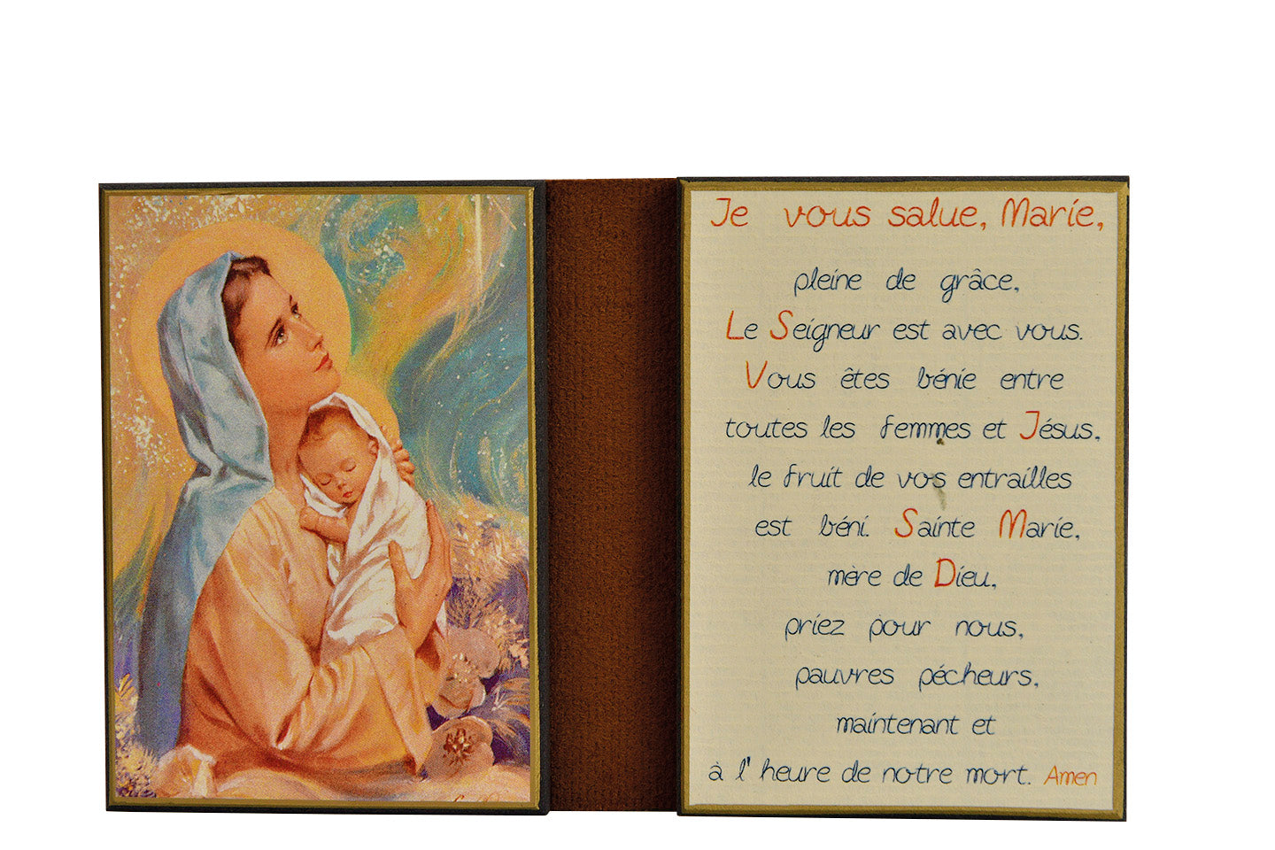Vierge des Pauvres - Diptyque 8x15 cm - 720.F3