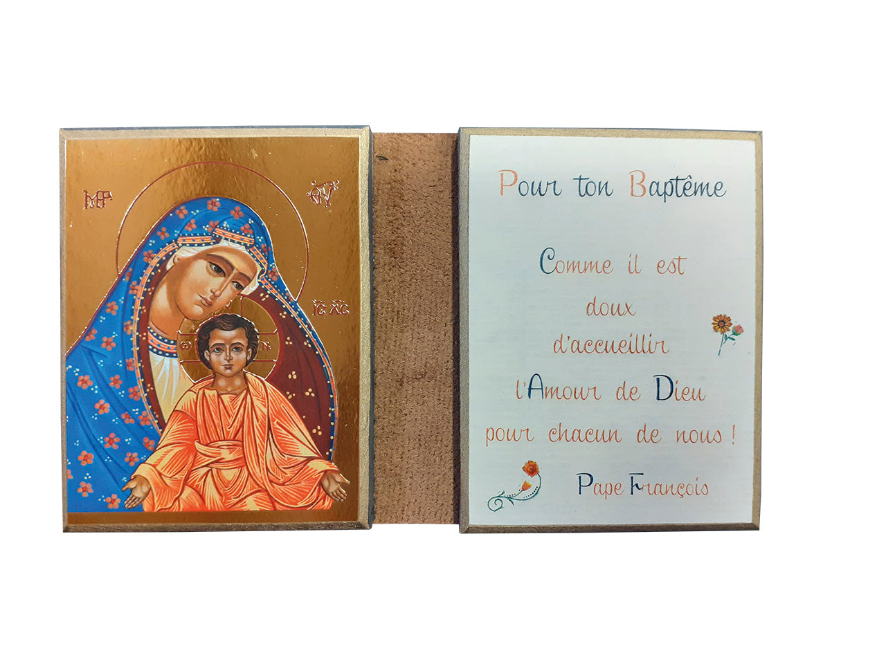 La Vierge au manteau - Diptyque 8x15 cm - 486.F3