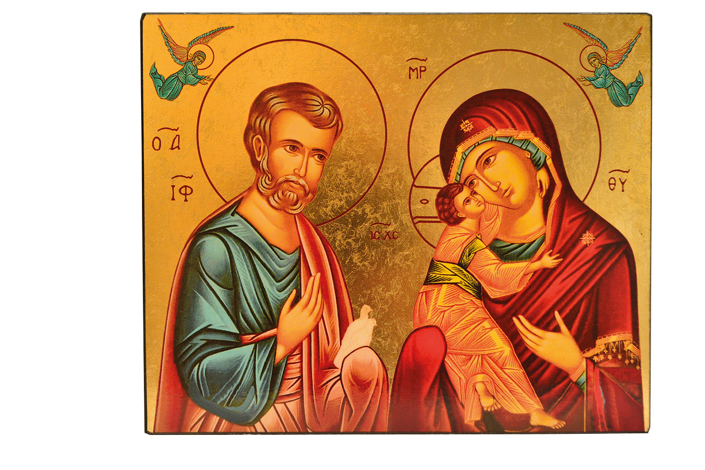 La Sainte Famille - Icône dorée à la feuille 19,5x23,5 cm - 1130.68