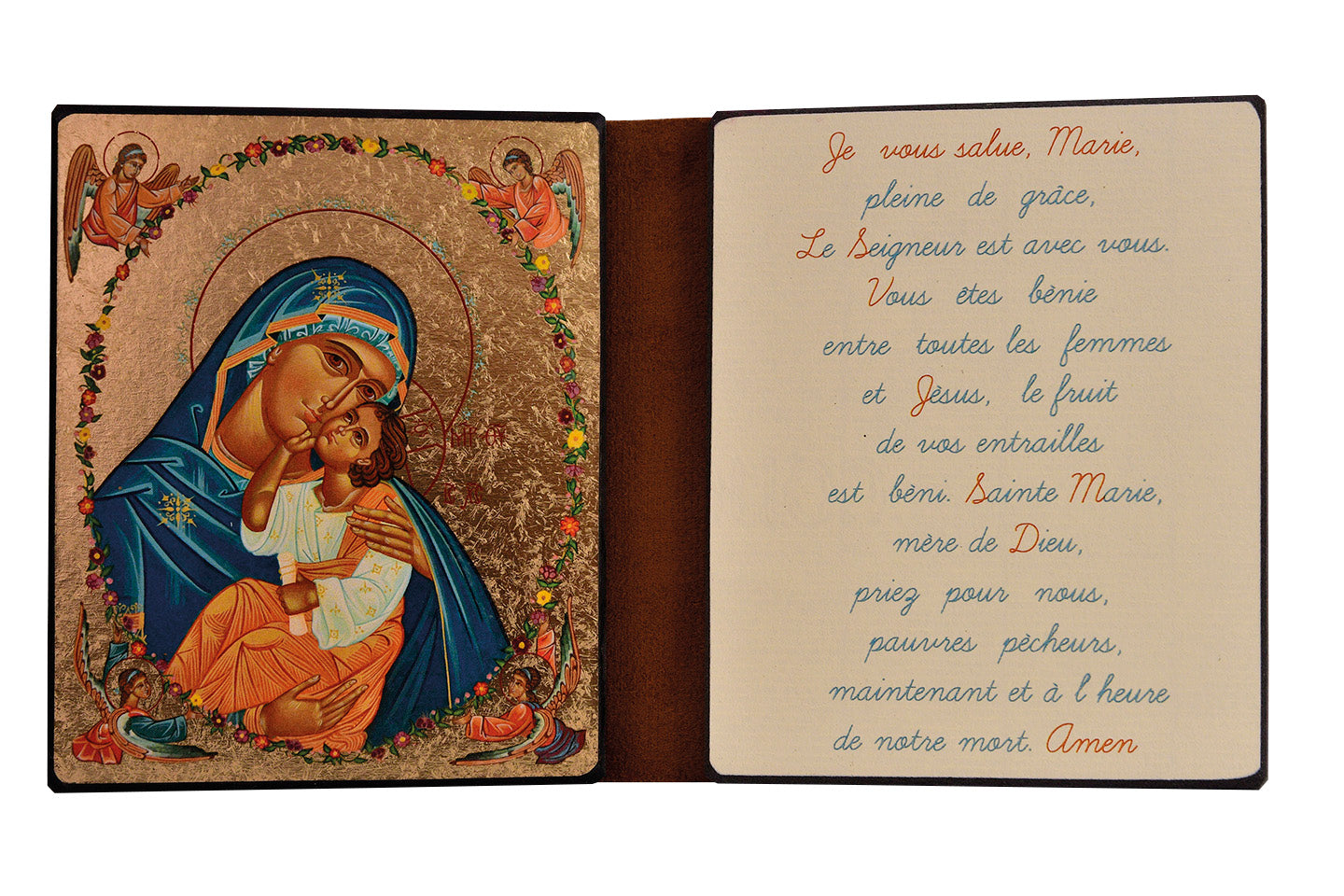 La Vierge à la couronne fleurie - Diptyque 13x19 cm - 1186.F9