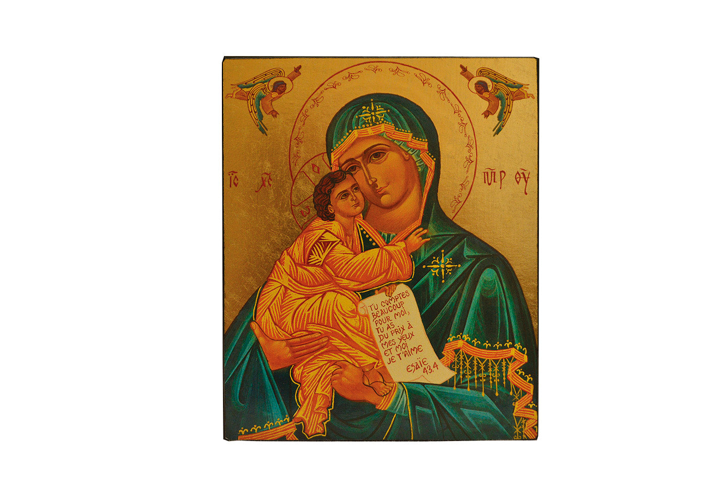 Notre Dame du Bel Amour - Icône dorée à la feuille 9,5x8 cm - 140.14