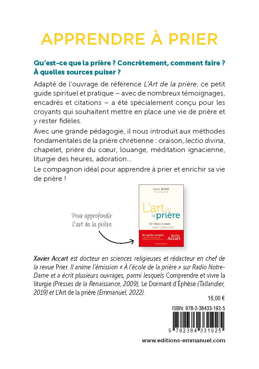 Apprendre à prier