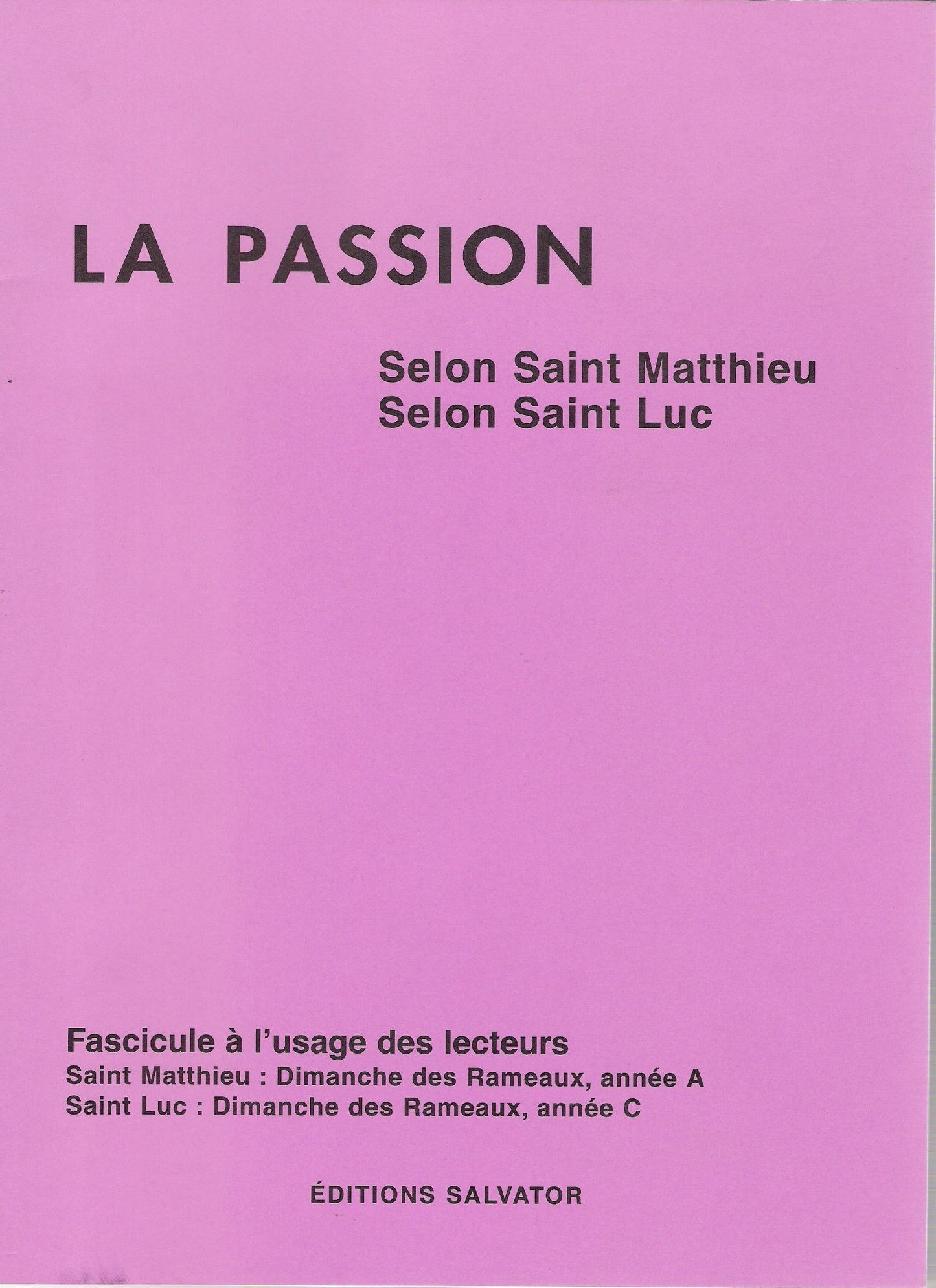 Passion selon saint Matthieu selon Saint Luc