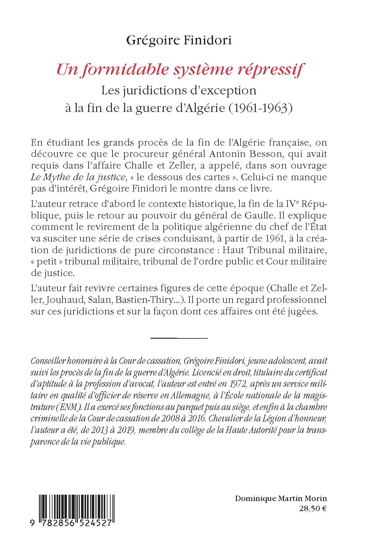 Un formidable système répressif
