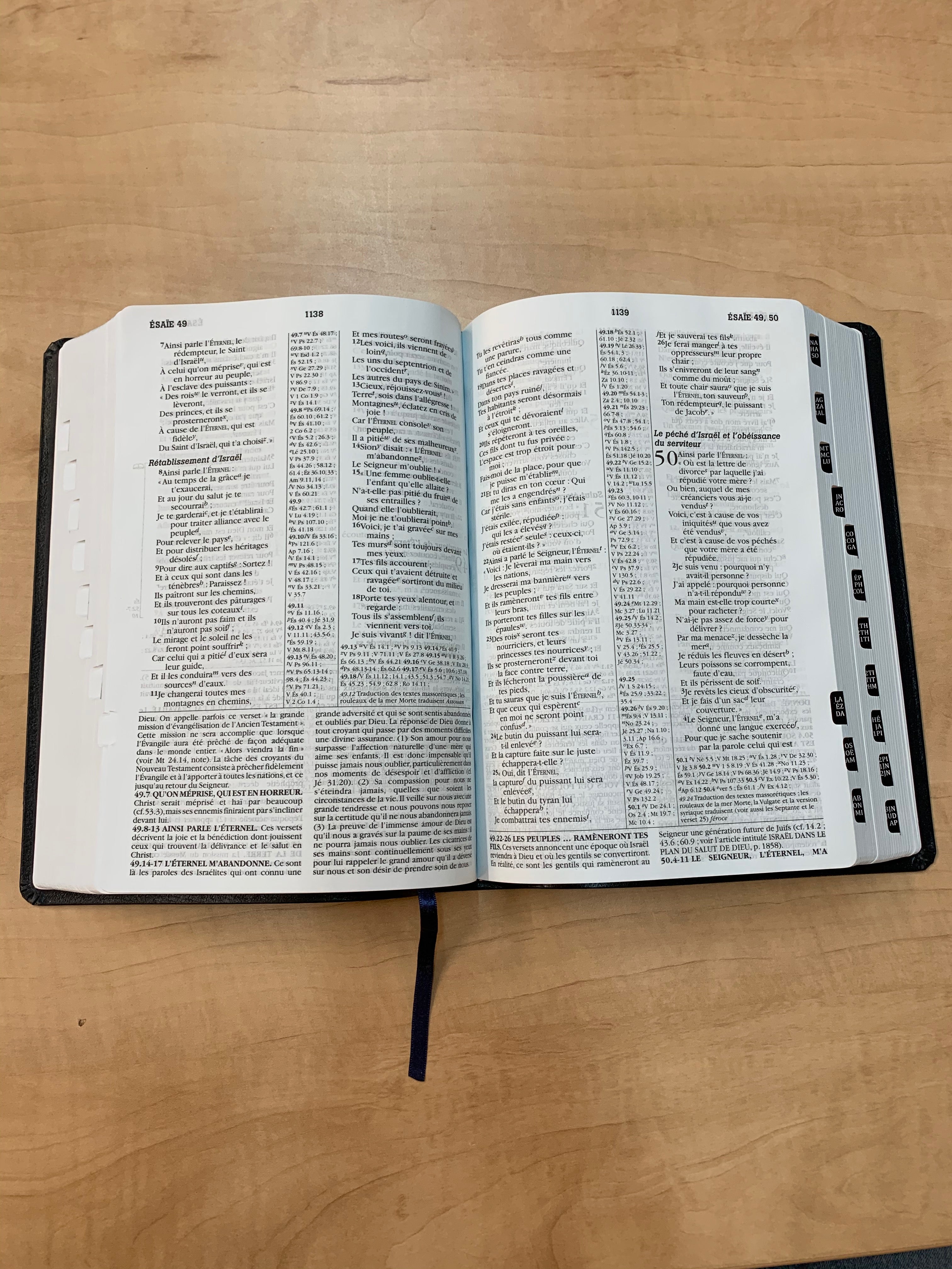 Bible Esprit et Vie Edition Deluxe Cuir Bleu - Boutique iNSPIRATION