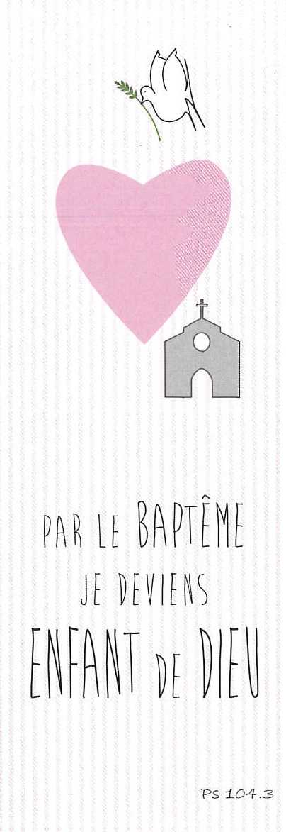 Lot de 25 - Signet Baptême 1