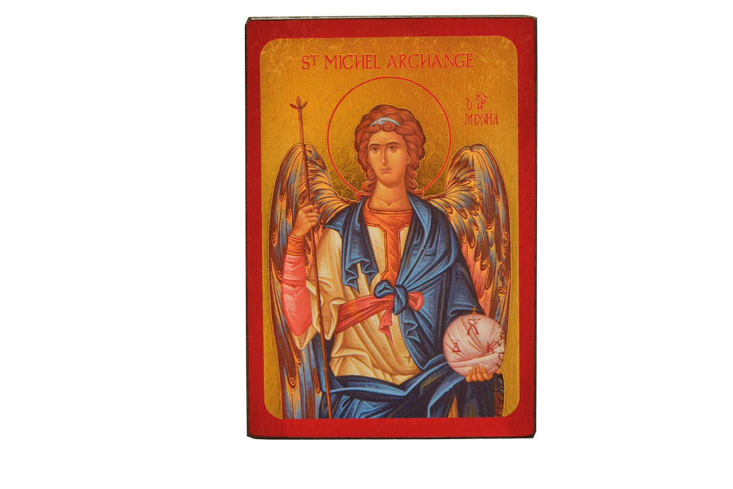 Saint Michel - Icône dorée à la feuille 11,8x9,6 cm -  803.63