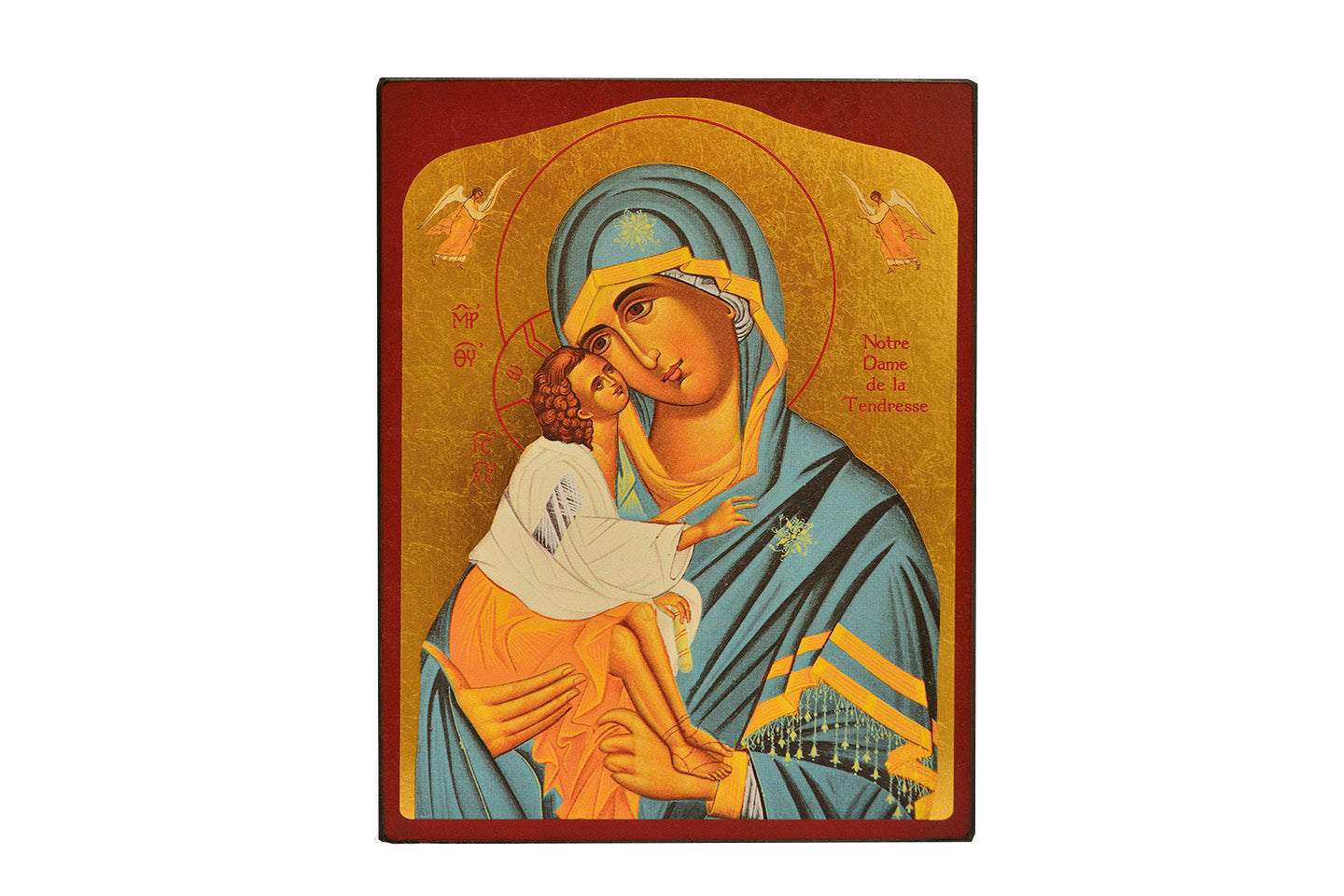 Notre Dame de la Tendresse - Icône dorée à la feuille 18x14,9 cm -  125.67