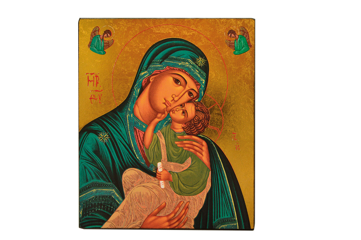 Notre Dame de l'Espérance - Icône dorée à la feuille 13,5x11,8 cm -  105.64