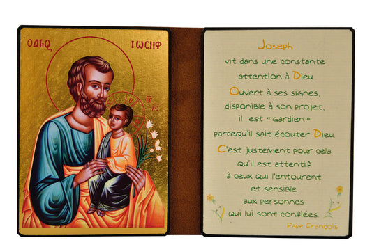 Saint Joseph à l'Enfant - Diptyque 13x19 cm -  128.F9