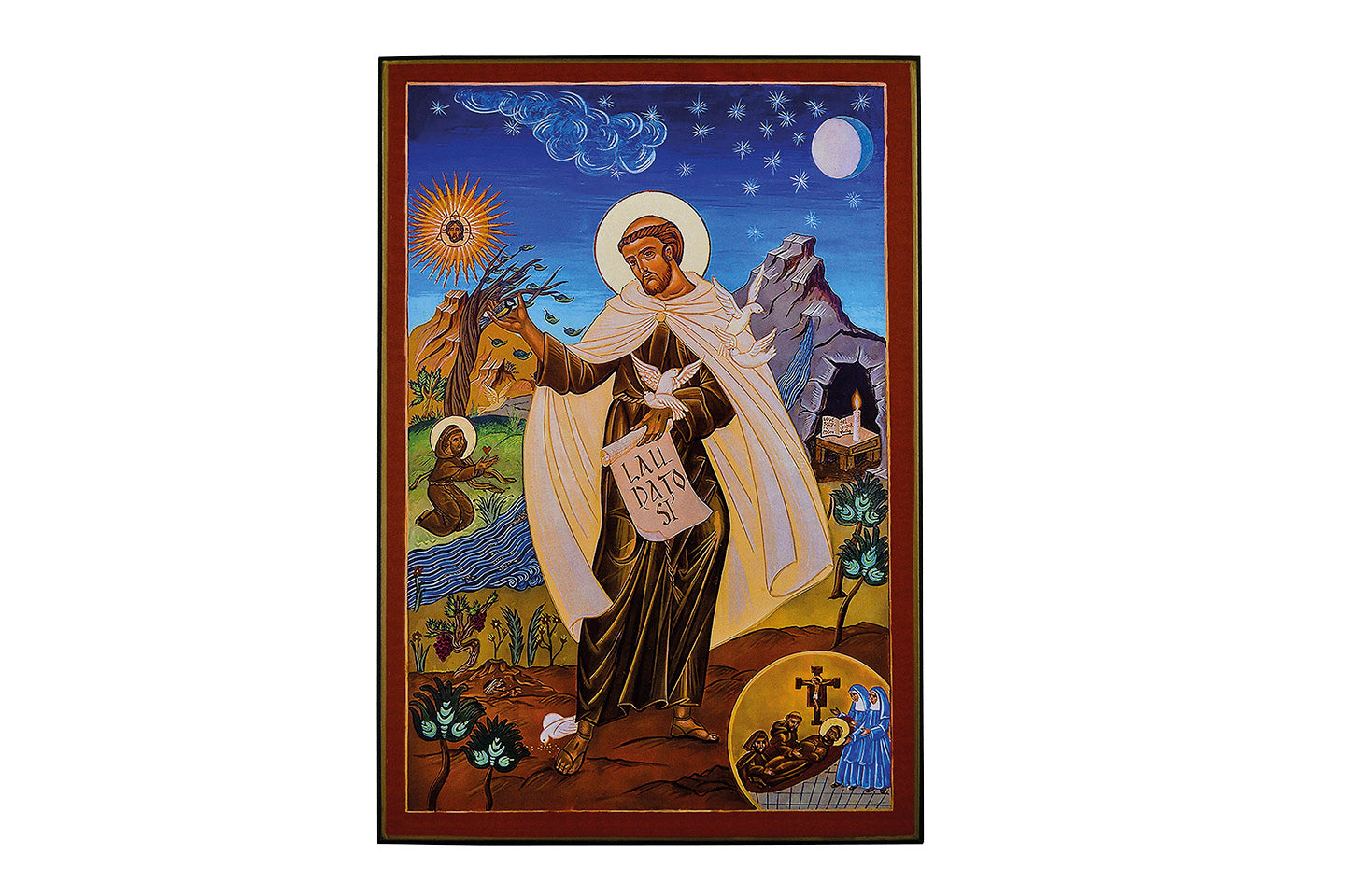 Saint François d'Assise - Icône classique 27,4x18,1 cm -  1284.36