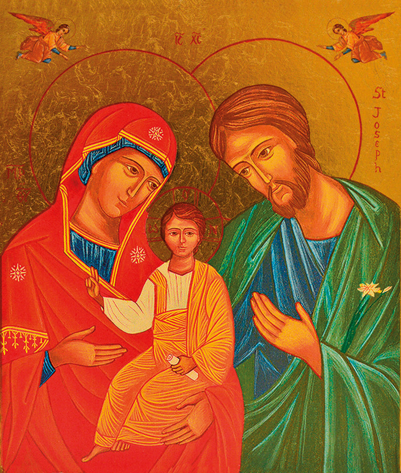 La Sainte Famille - Mini icône autocollante 8x7 cm -  1153.13