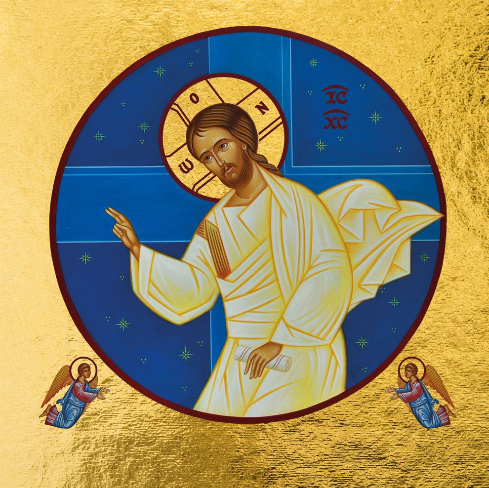 Le Christ Bénissant - Icône dorée à la feuille 11.8x11.8 cm - 618.63