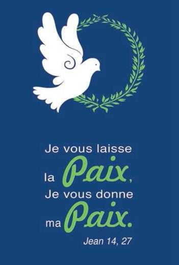 Carte simple Je vous laisse la paix