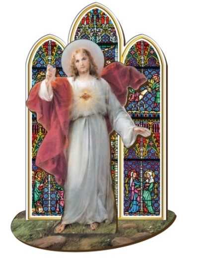Sacré Coeur de Jésus - Saint en bois à assembler (taille 12 cm)