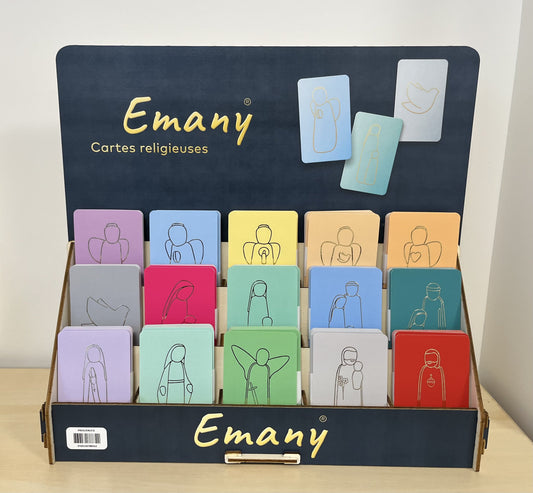 Présentoir Emany - 300 Cartes simples Softtouch + dorure