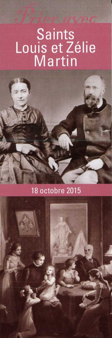 Signet Prier avec Saints Louis et Zélie Martin - Lot de 10