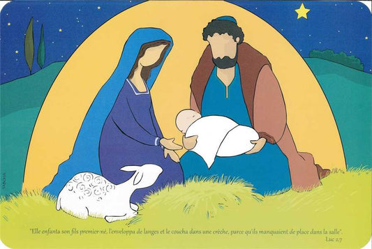 Tableau d'Evangile en PVC,  la Nativité