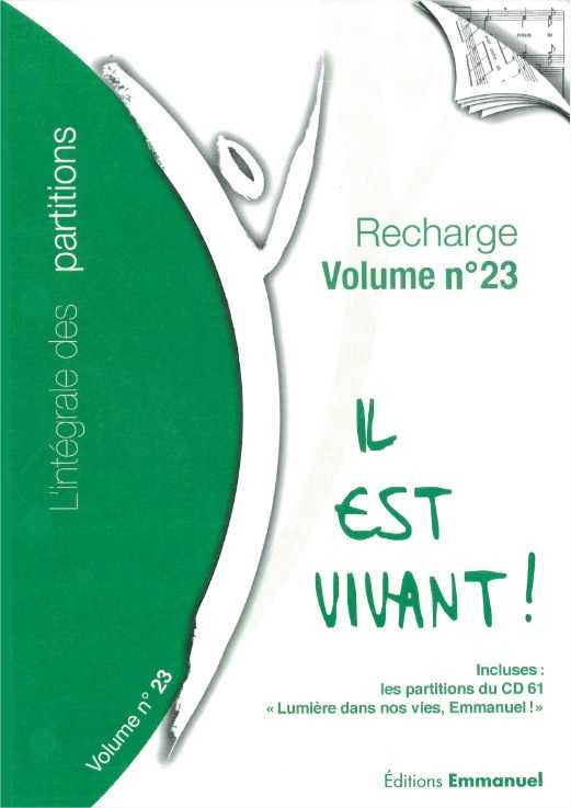 Recharge de partitions N°23 pour classeur L'Intégrale - 2017
