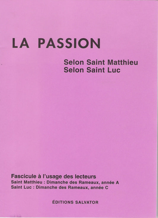 Passion selon saint Matthieu selon Saint Luc