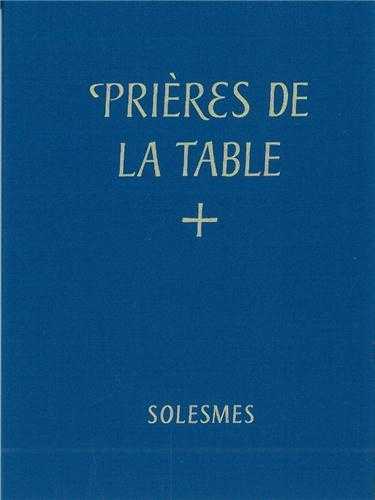 Prière de la table benedictiones mensae