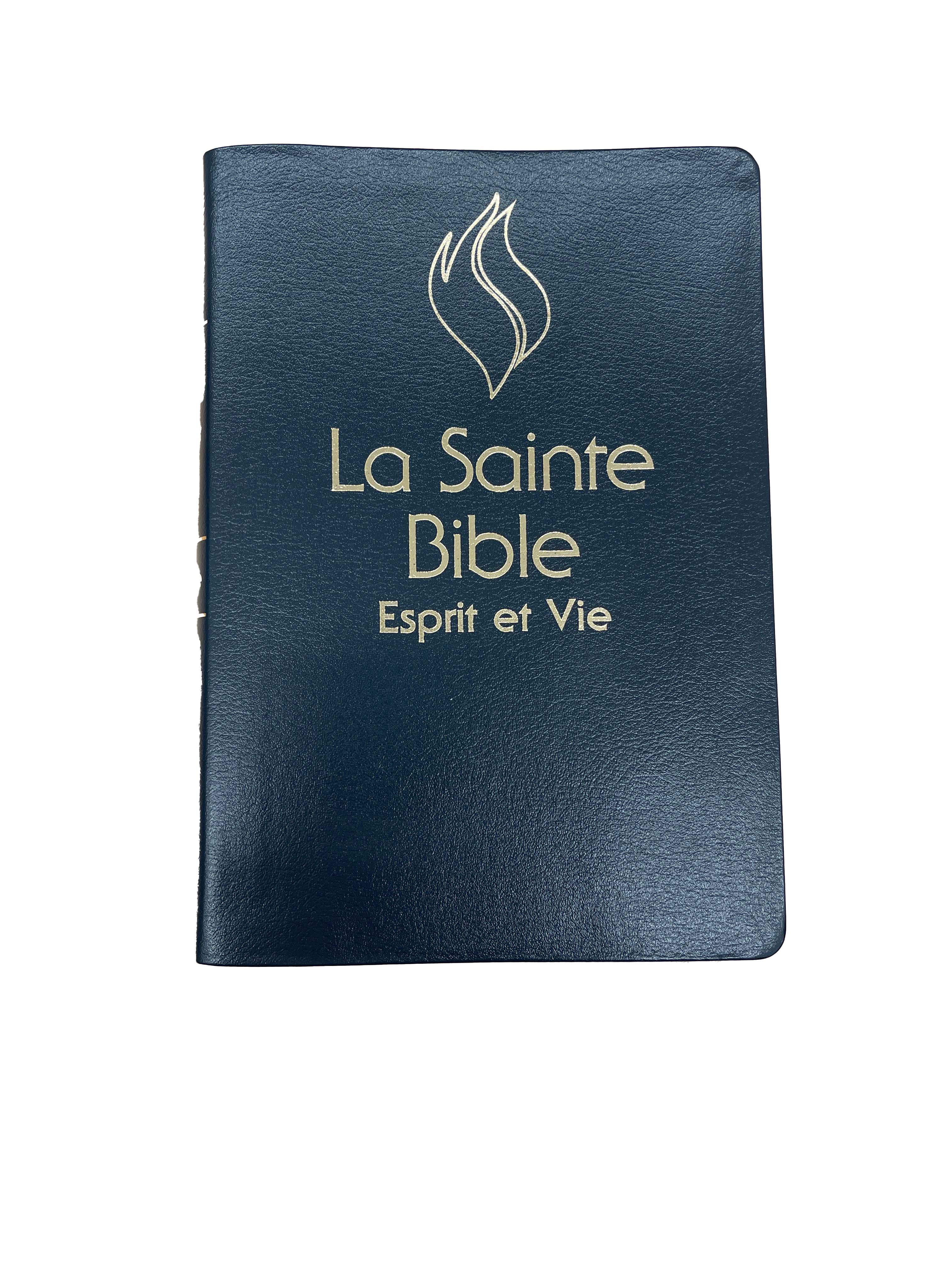 Bible Esprit et Vie | Cuir Bleu | Coffret rigide | Modèle 2025