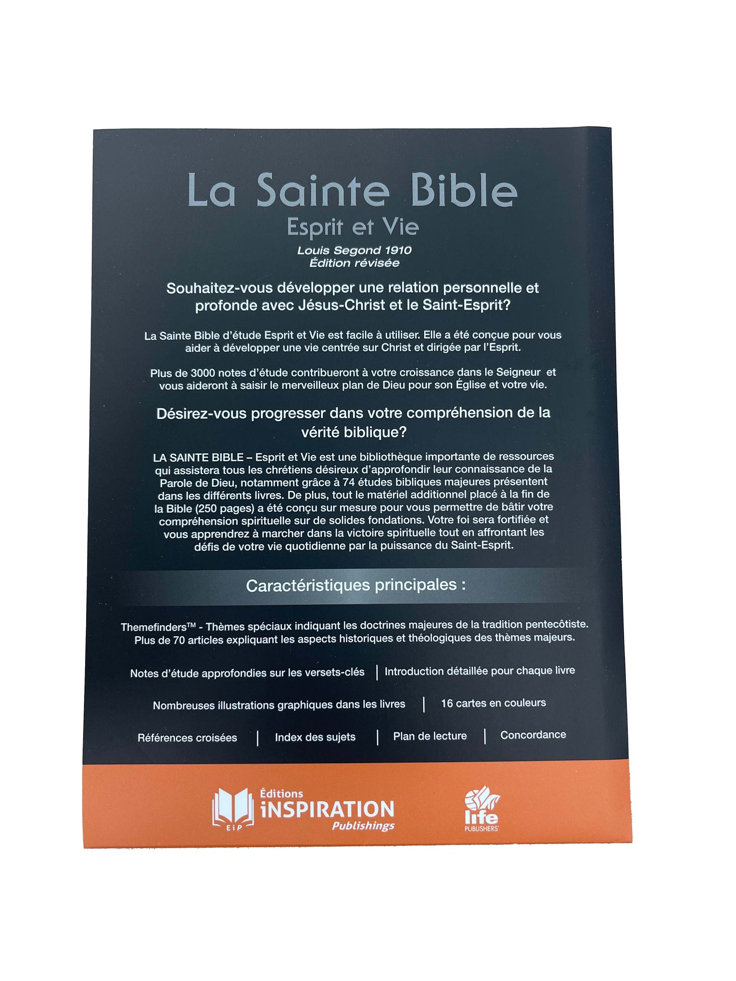 Bible Esprit et Vie | PU Souple Noir | Modèle 2025