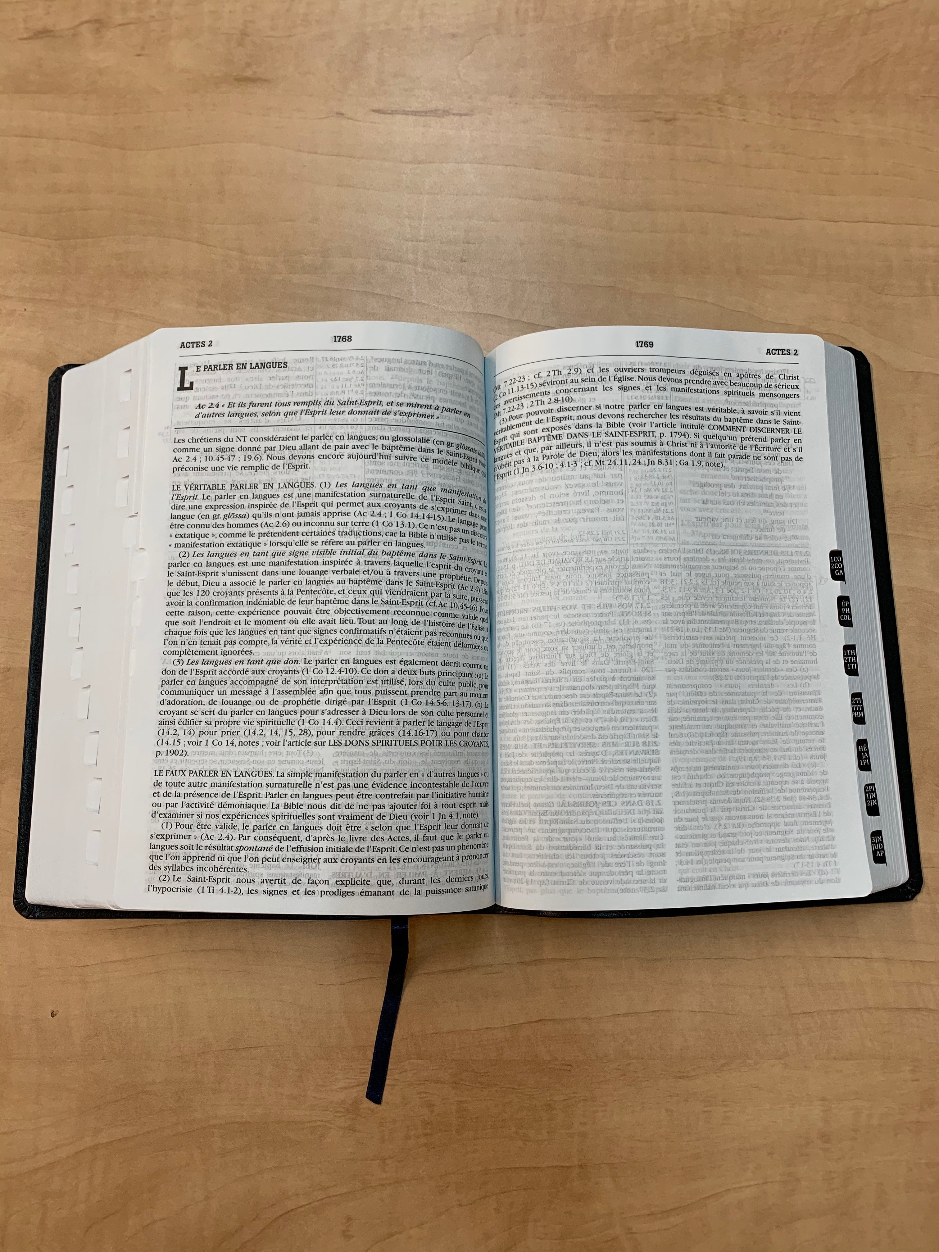 Bible Esprit et Vie Edition Deluxe Cuir Bleu - Boutique iNSPIRATION